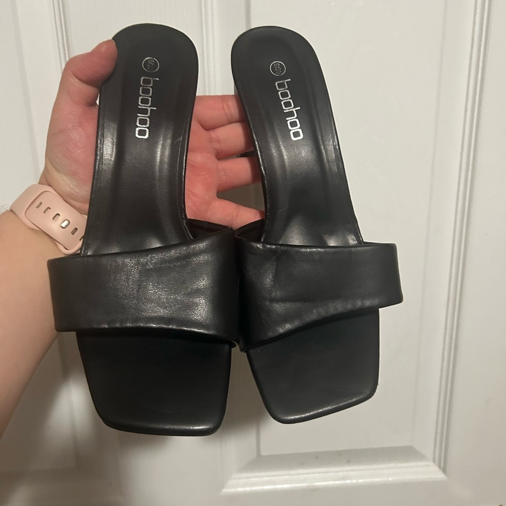 Boohoo Black Women's Slide Sandals